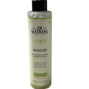 J.R. Watkins Awaken Bath Elixir, Rosemary & Rosewood w/ Natural Extracts, 6 oz🆕